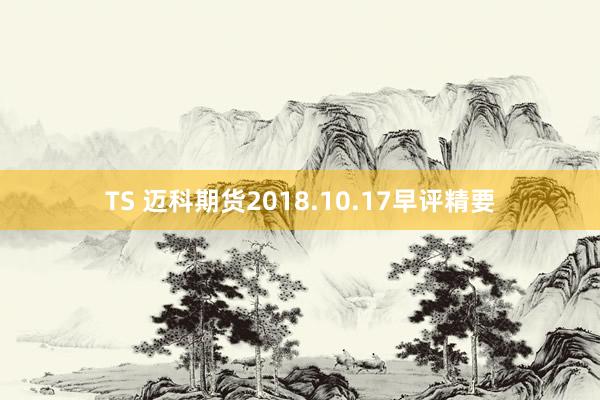 TS 迈科期货2018.10.17早评精要